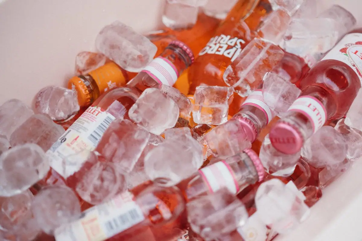 Eisgekühlte Getränkeflaschen